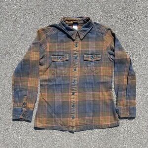 Patagonia Fjord Organic Cotton Plaid Flannel 18" PTP 2 or XS Grunge Gorpcore
